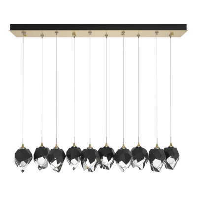 Luminaire suspendu géométrique pour îlot de cuisine à 10 lumières Chrysalis