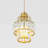 Aurevane 1-Light Dimmable Crystal Drum Pendant Light