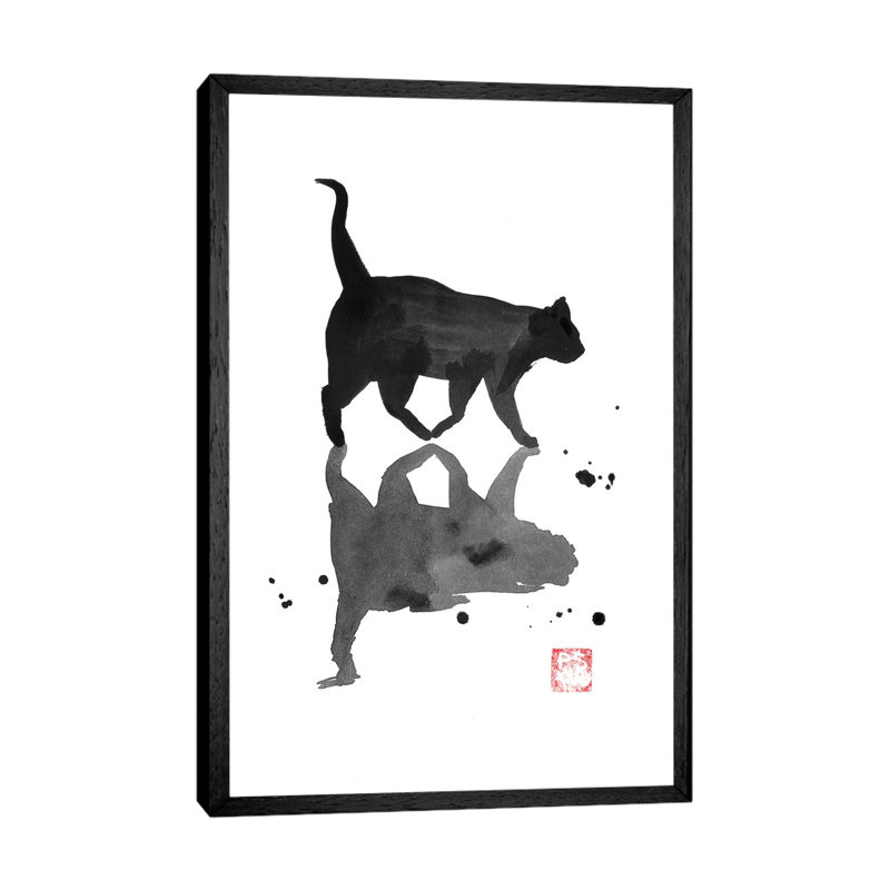 Puddle by Péchane - Print on Canvas, Black Framed, 101.6 cm H x 66.04 cm W x 3.175 cm D