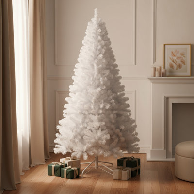 9' White Full Spruce Christmas Tree