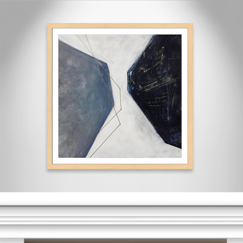 «Octagon Abstraction I Print» par Casa Fine Arts, Encadré naturel, H 42,5 po x l 42,5 po