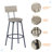 Long Bar Table Set With 3 PU Upholstered Bar Stools-1625489502