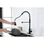Pull Out Matte Black Faucet For Commercial Sink, Stainless Steel Kitchen With , Smooth Operation