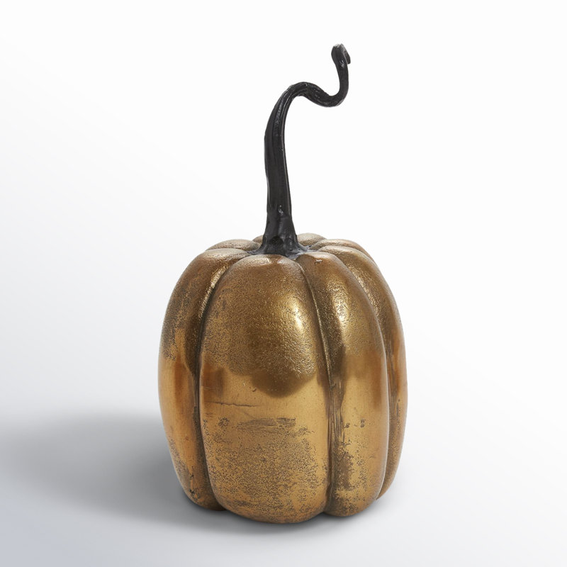 Totem citrouille décorative, H 10,75 po x l 5,25 po x P 5,25 po