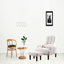 Fauteuil inclinable blanc crème de conception moderne avec une expérience douillette et relaxante pour le salon