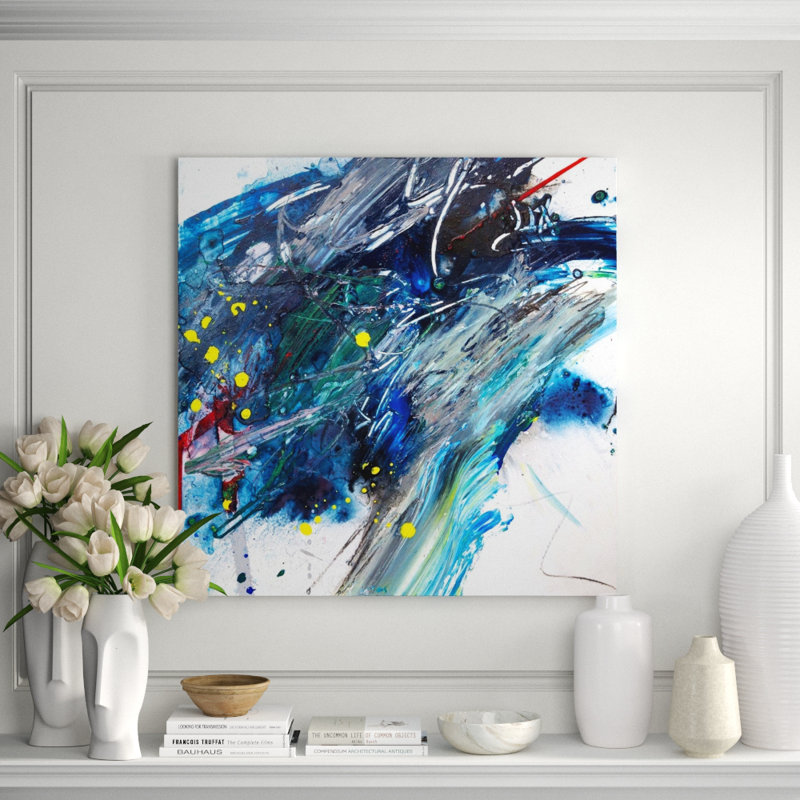 Amazonite - Artist Enhanced Canvas Print, 40" H x 40" W x 1.5" D, Unframed Canvas