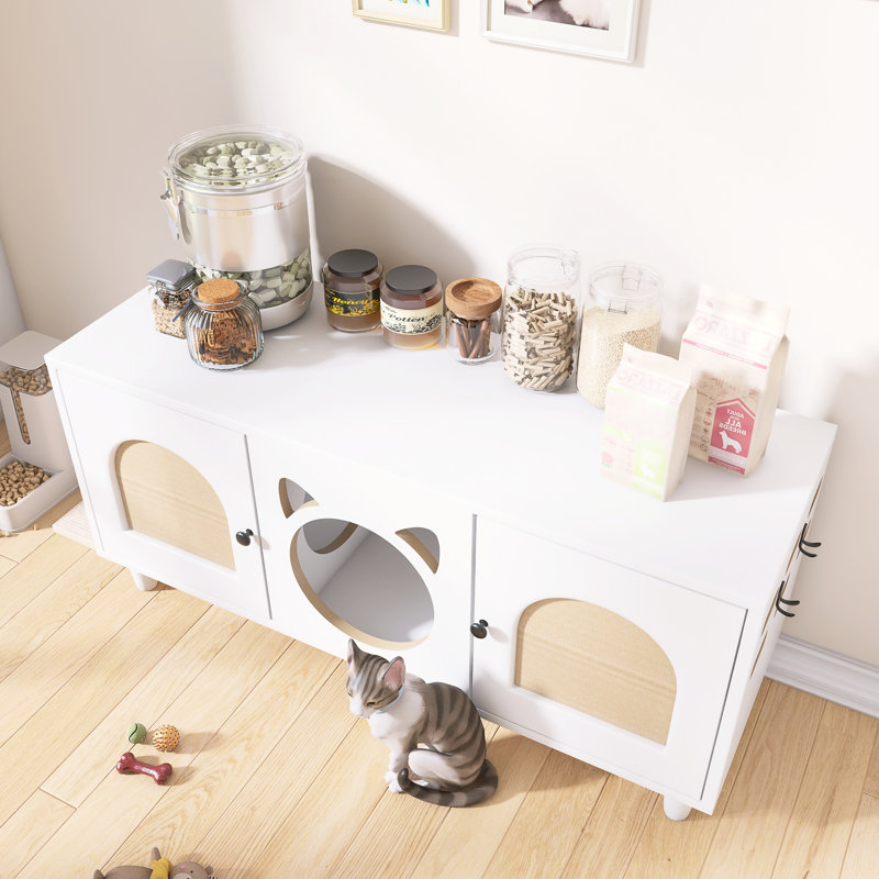 Meuble pour chat avec porte à griffer en sisal Furniture Style
