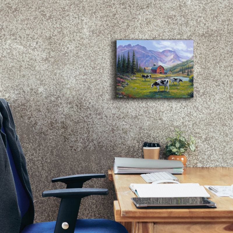 «Peaceful Pasture» par John Zaccheo, H 12 po x l 16 po x P 0,75 po