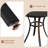 27.6" Outdoor Patio Round Dining Table For 2, Patio Table With Adjustable Umbrella Hole & Foot Pads, Metal Steel Frame & Non-rust E-coating, All Weather For Backyard Lawn Deck Poolside-165643020