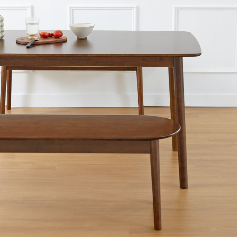 George Oliver Rowley 4 - Person Rubberwood Solid Wood Dining Set ...