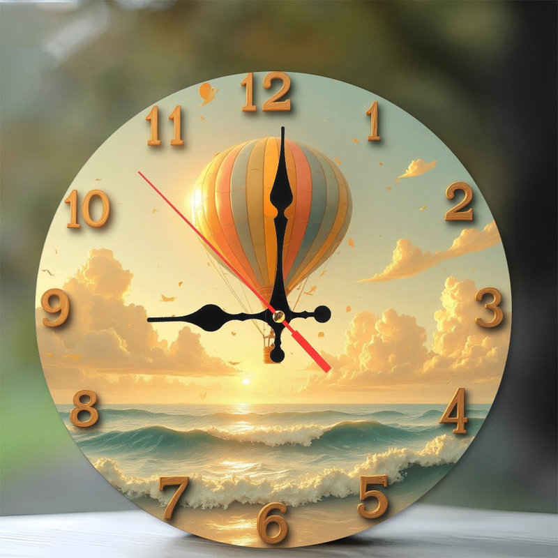 Horloge murale montgolfière