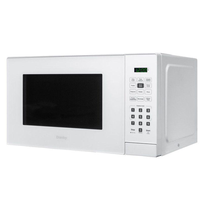 0.9 Cu. Ft. Countertop Microwave Oven, 900 Watts, 10 Power Levels, White, White