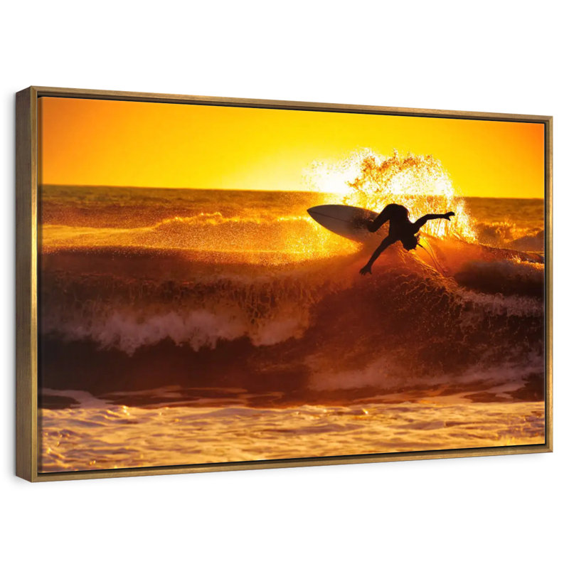 Surfboard Addict, H 13 po x l 19 po, Doré