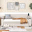 Lit de jour simple beige avec couchette de charge et de construction