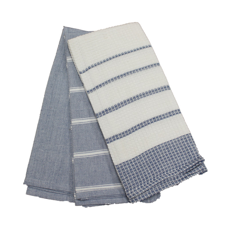 Serviette de thé Cannady, Bleu, l 32 po x l 22 po