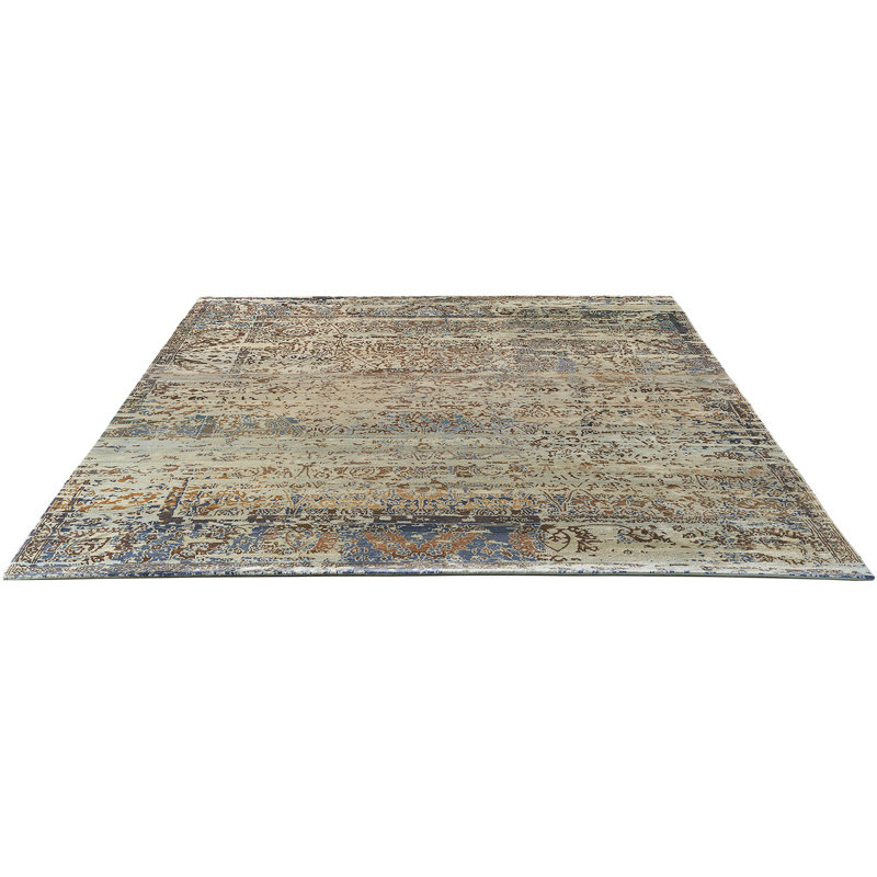 Multicolored Nu Vibrant Modern Tibetan Silk Rug - 9' x 11'1"