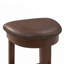 4 Piece Bar Table Set with 3 PU Upholstered Stools, Solid Wood Counter Height Dining for Small Spaces, Cherry Finish