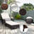 Outdoor Metal Chaise Lounge , Cushion Included