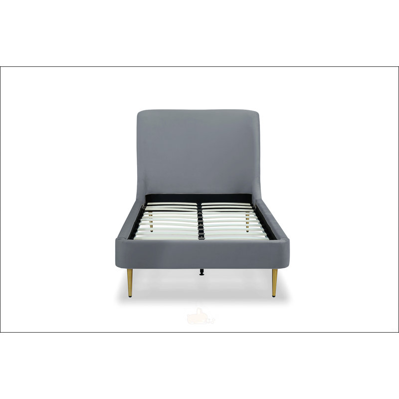 Lit simple en velours Heather