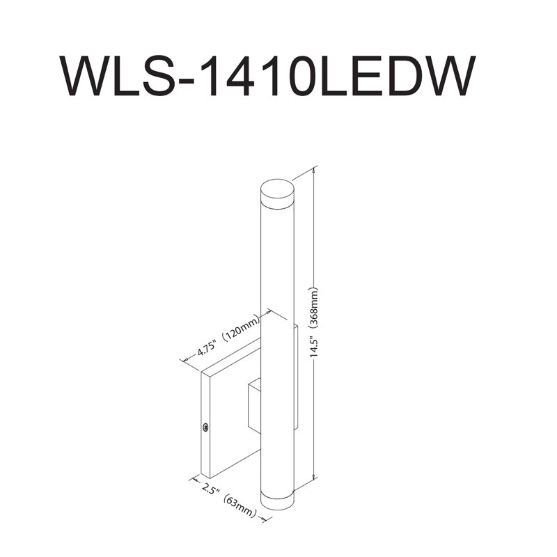 Valda Light LED Dimmable Wallchiere, Polished Chrome