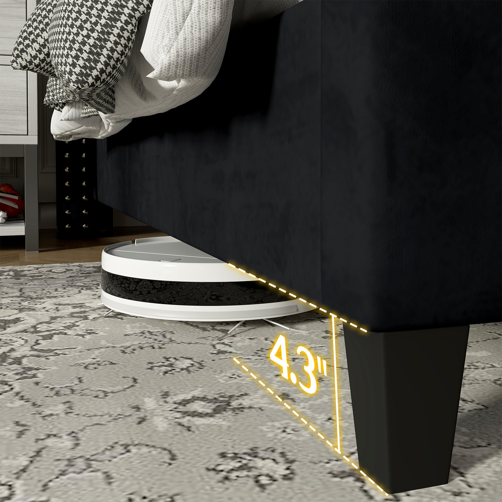 Dillwyn Upholstered Wingback Bed