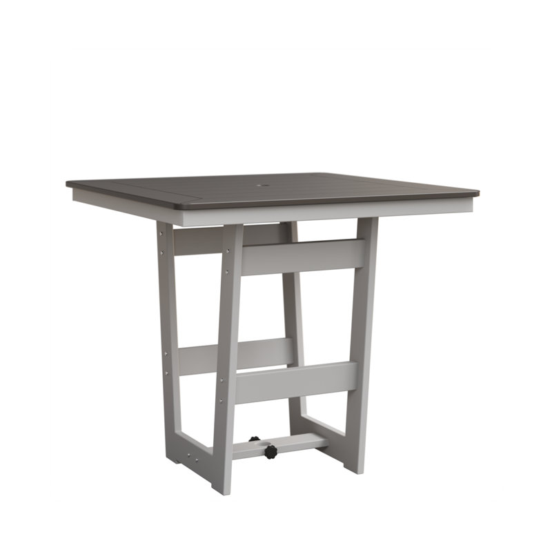 Table de bar berlinoise berlinoise en graphite avec base blanche mate Berlin, H 38,87 po x l 40 po x P 40 po, Graphite