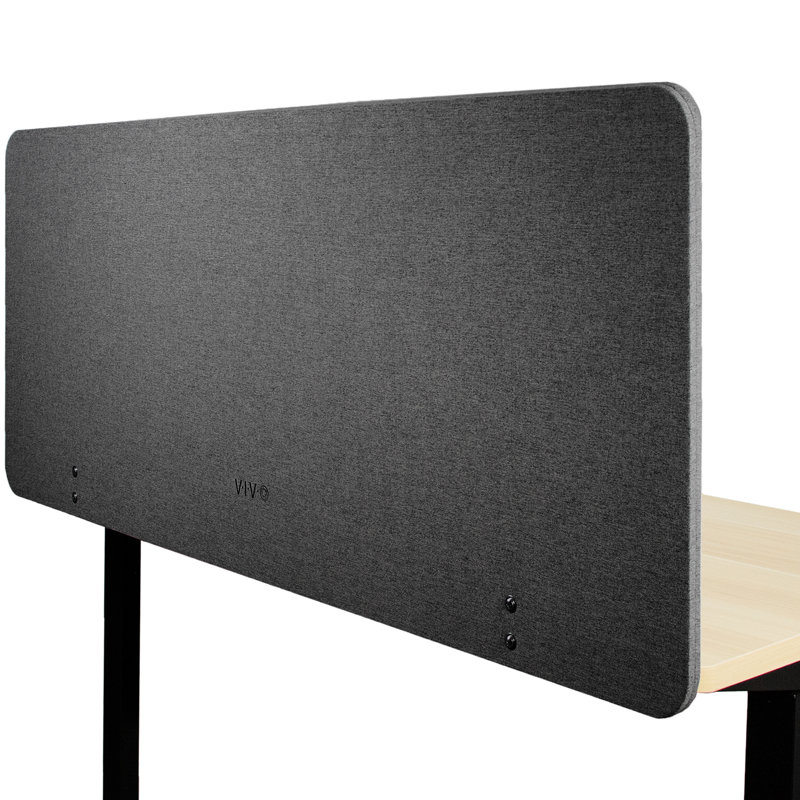 Dark Gray 60" x 24" Acoustic Desktop Privacy Panel