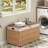 Boho Wicker Storage Trunk, Storage Bench,Blanket Chest,Storage Basket-1063177851