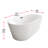 59 Inch Bathtub in Glossy White with Trim-105505823