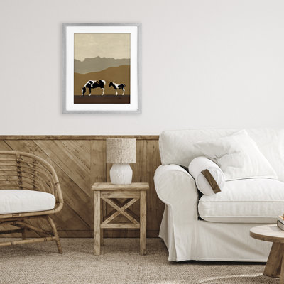 «Modern Mountains Horses», reproduction encadrée sous verre, design par Patricia Pinto