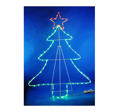 Sienna Christmas 2D LED Micro Rope Tree with Star, Multi -  The Holiday Aisle®, 28CA66A8CF6F49C59CFD3E401A17E98E