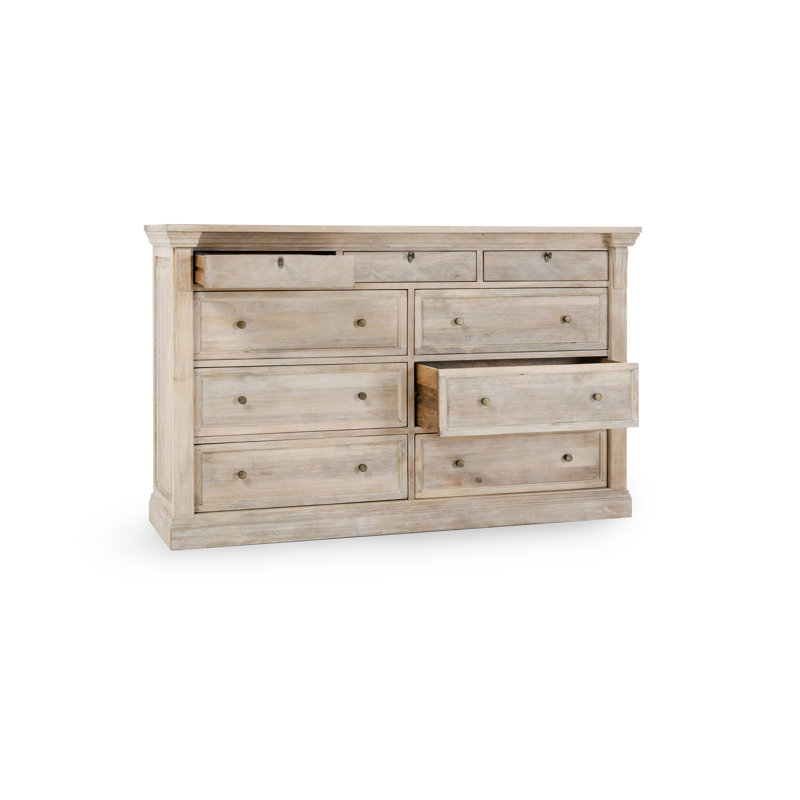 Commode 9 tiroirs Adelaide , Blanc délavé