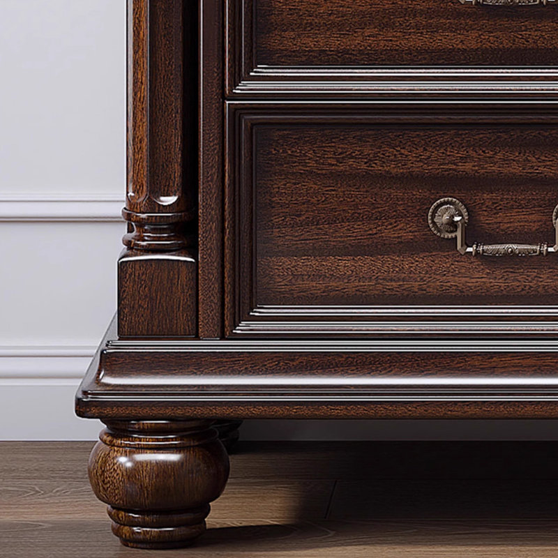 Armoire d'appoint en bois manufacturé noyer foncé