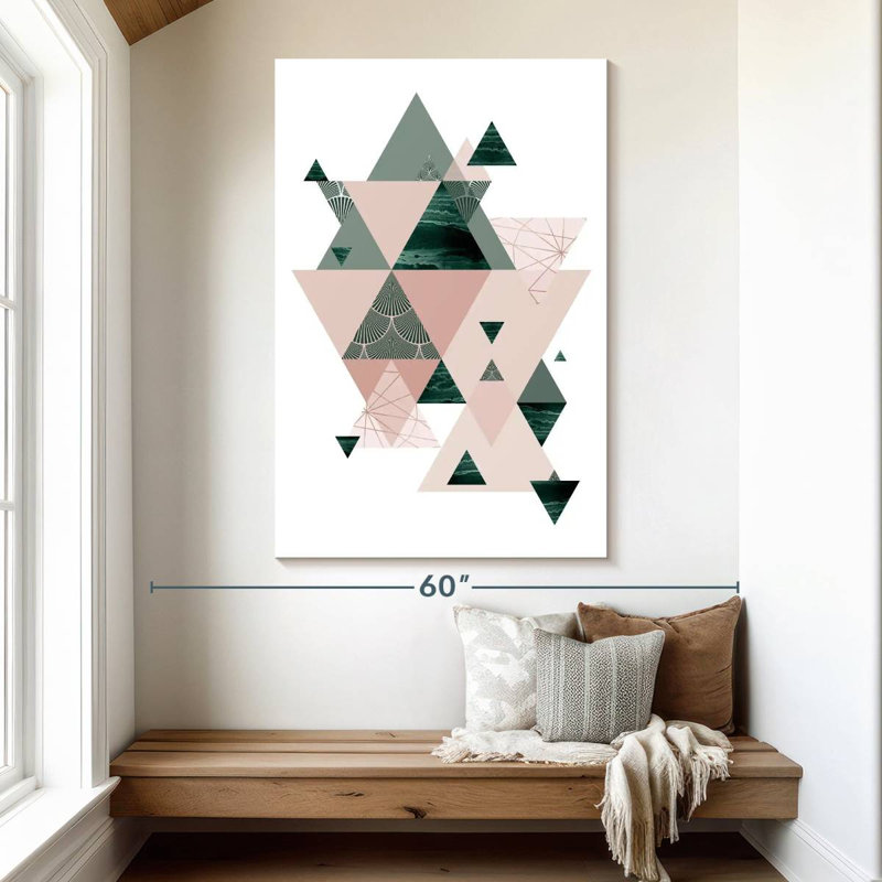 Avery Evergreen Blush Geo II, H 51 po x l 34 po