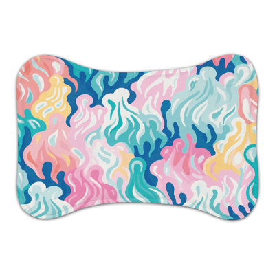 Aquarelle Spooky - tapis d'alimentation en forme d'os