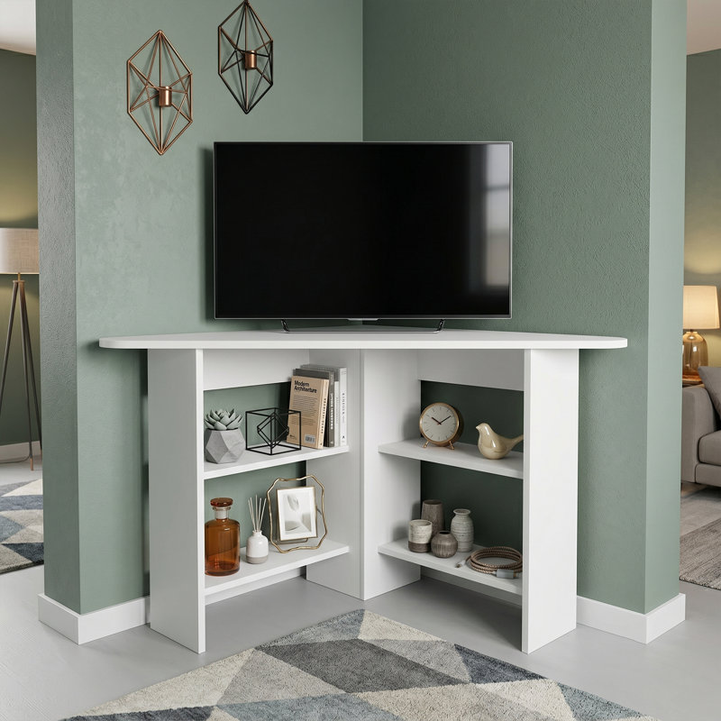Bureau en coin Anuksha, Blanc