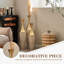 Ensemble de 3 vases de sol décoratifs, en aluminium texturé haut, or doux pour vestibule de 27,56 à 35,43 pouces