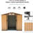 7' X 4' Outdoor Shed, Steel Construction, 4 Vents, 2 Sliding Doors, Spacious For Backyard, Patio, Lawn, Garden Tools, Yellow Storage 4', Galvanized Frame, Ventilation Slots, Tools & Lawn Care,