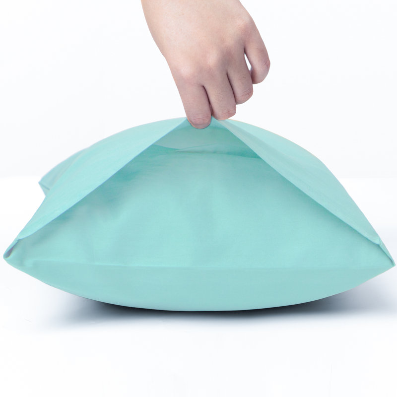 Taie d'oreiller 100% coton 500 fils 500 fils, Aqua, Grand