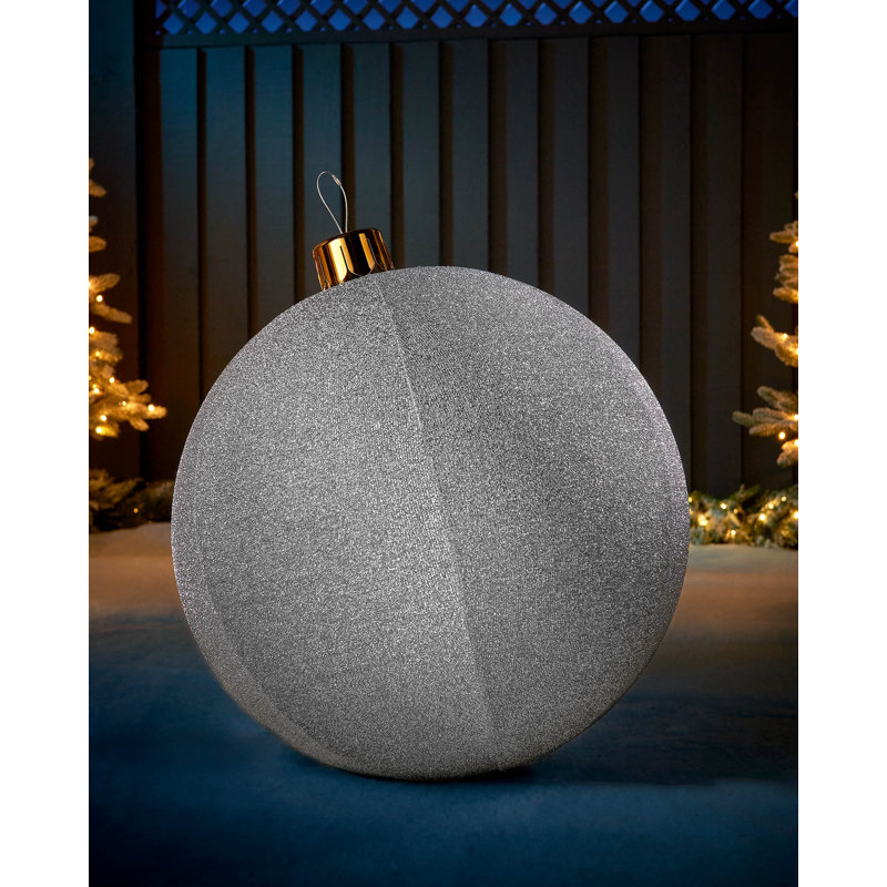 PVC Bauble, Silver, 66.04cm H x 66.04cm W x 66.04cm D