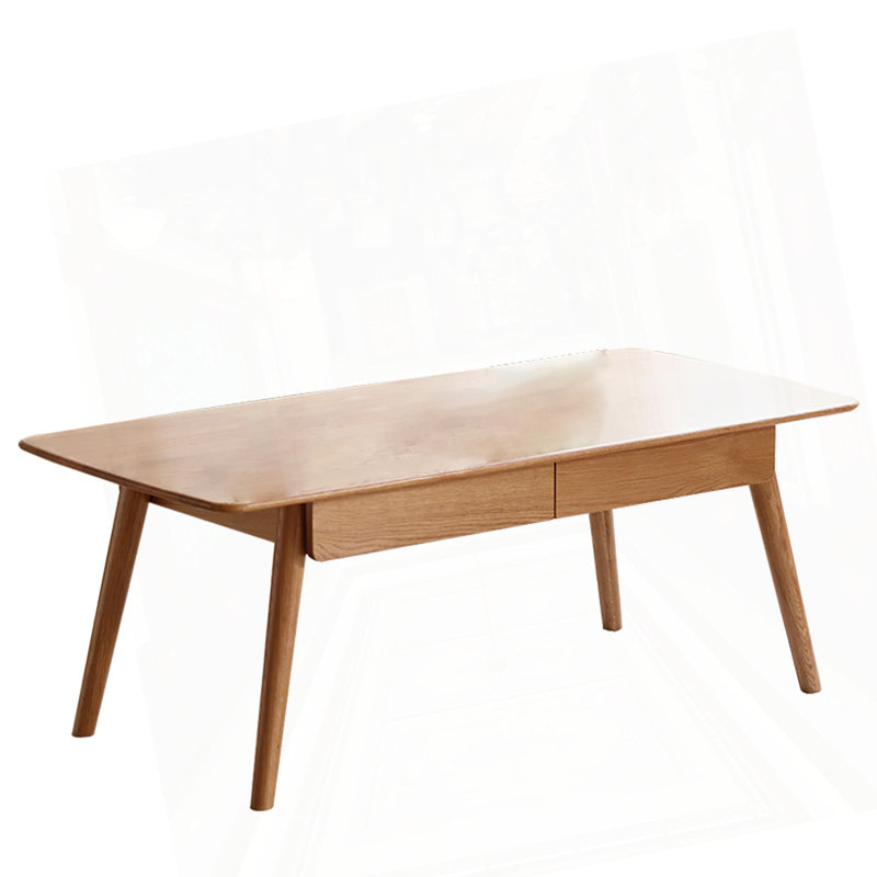 Table basse à plateau en bois massif, H 17,73 po x L 39,4 po x l 19,7 po