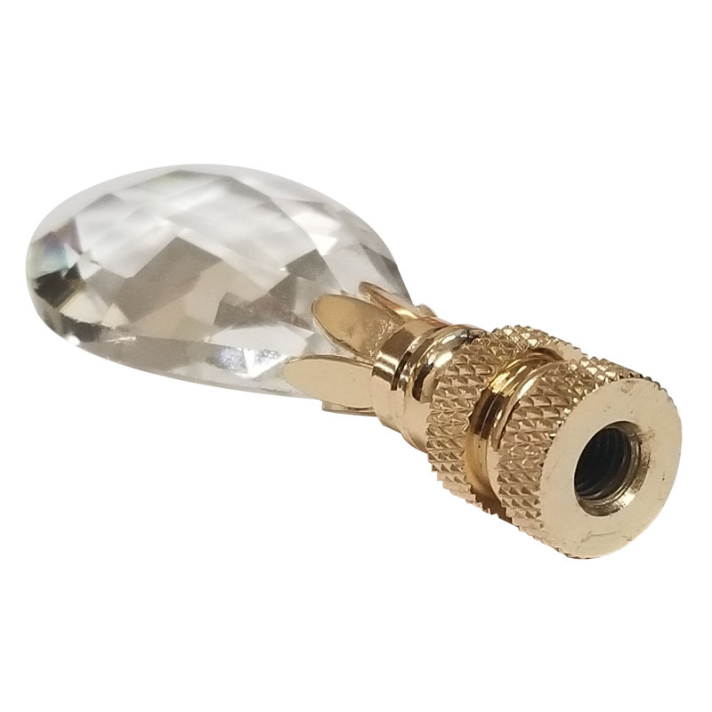 Faîteau de lampe en cristal à ballonnet simple à facettes