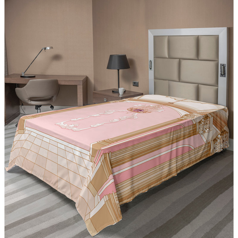 Lustre en tôle plate Ambesonne, Drap plat pour lit simple