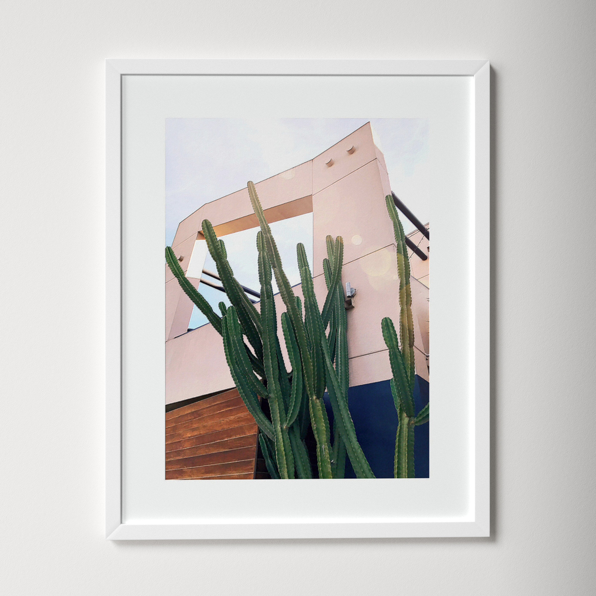 Abbot Kinney Blvd by Rachel Dowd, White Framed, 25.38" H x 20.38" W x 0.875" D