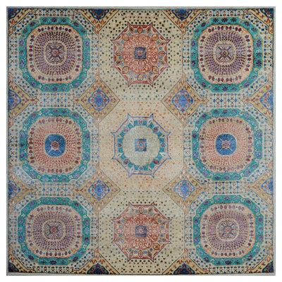 Hand Knotted Geometric Area Rug