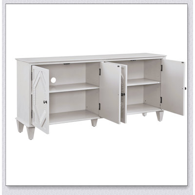 Buffet de style moderne Mid-Century de 65,2 pouces avec rangement, parfait pour le salon, le vestibule et la cuisine, alliant style et fonctionnalité