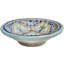 Assiette en céramique andalouse de style Mid-Century bleu et orange