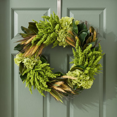 22" Hydrangea and Heather Wreath
