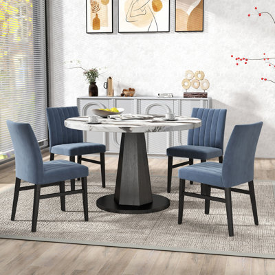 Faux Marble Top Dining Set
