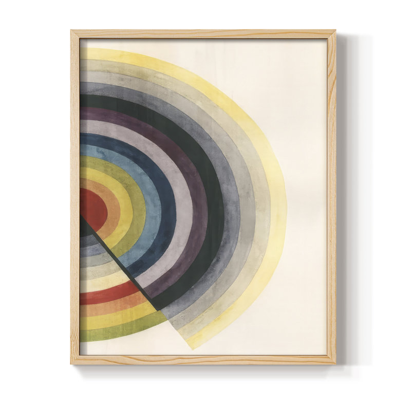 Rainbow Core Diptych II, reproduction encadrée - bois massif, Naturel, H 11 po x l 9 po